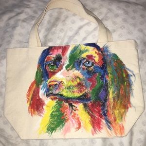 Hand painted tote bag, very stylish!✨💋
